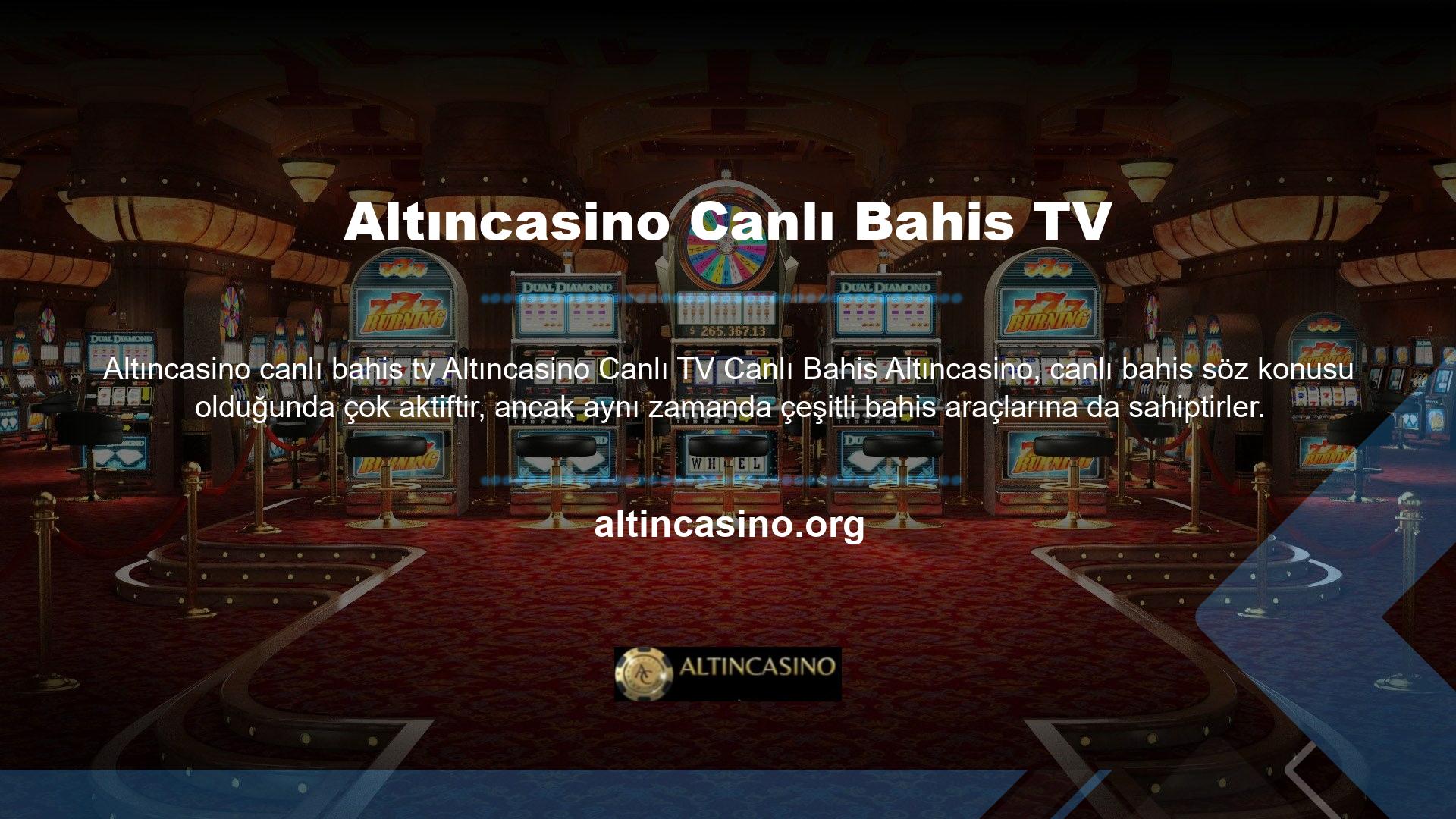 Altıncasino TV özelliği canlı bahis yasa dışı casino sitelerinde mevcuttur